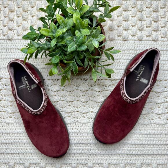 MERRELL Women's 8.5 Encore Adams Slip On Performance Shoe Raisin Suede Leather - Picture 3 of 12